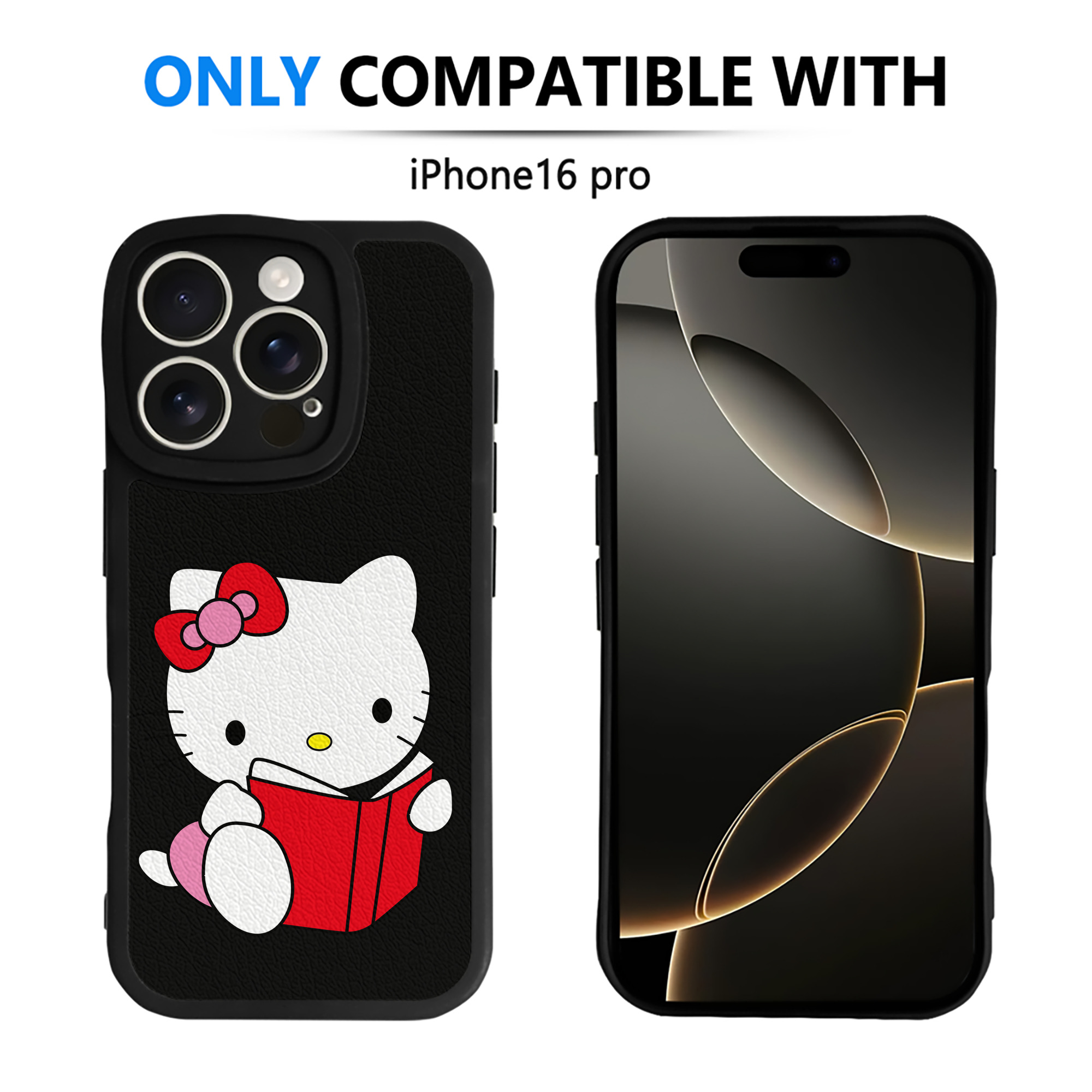 （画像用） Hello Kitty ハローキティ 【iPhone 16シリーズ対応】シリコンスマホケース（レザー調） 材質：シリコン